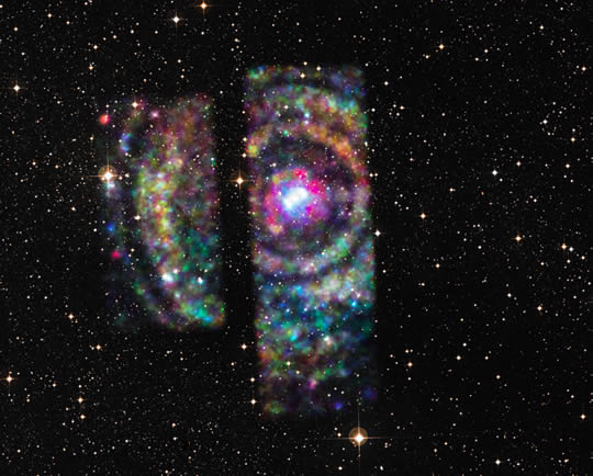 X-ray rings from a Binary Neutron Star captured by Chandra X-ray Observatory